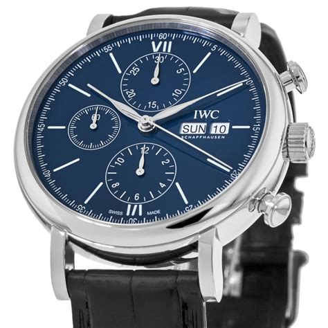 iwc portofino chronograph blue|iwc portofino chronograph 150 years.